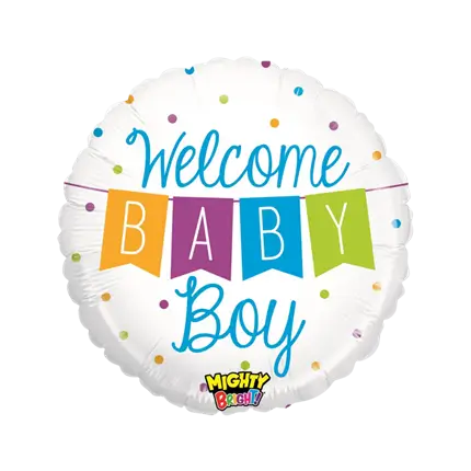 Ballon "Welcome Baby Boy" Rond ø53cm