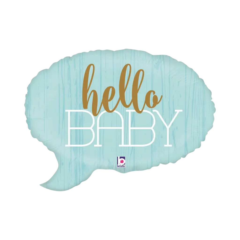 Ballon bulle bleu Hello Baby 61cm