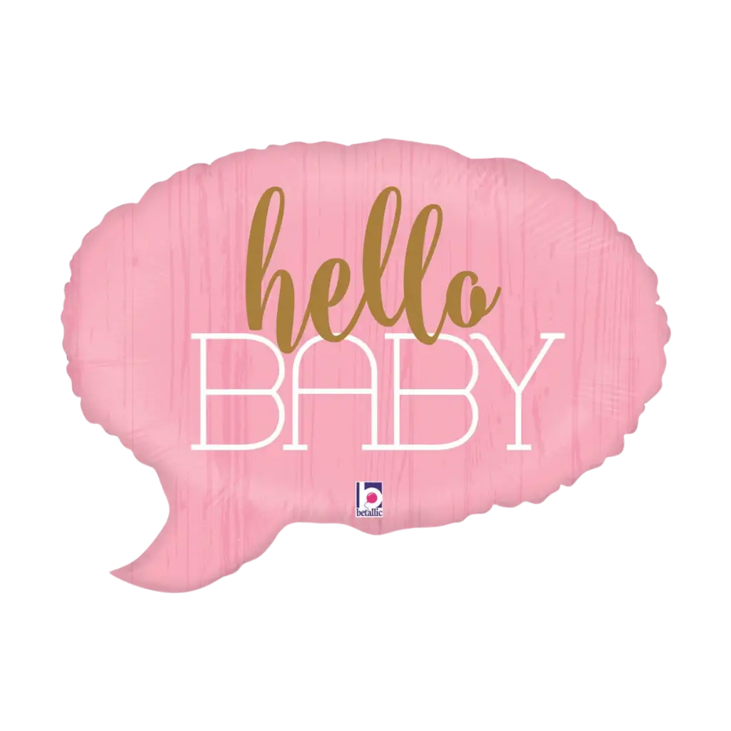 Ballon bulle rose Hello Baby 61cm