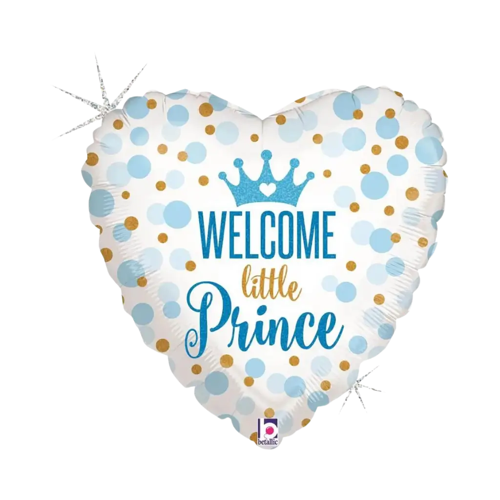 Ballon Coeur Welcome Little PRINCE 45cm 