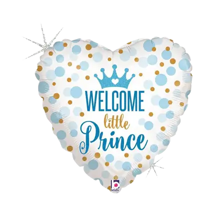 Ballon Coeur Welcome Little PRINCE 45cm 
