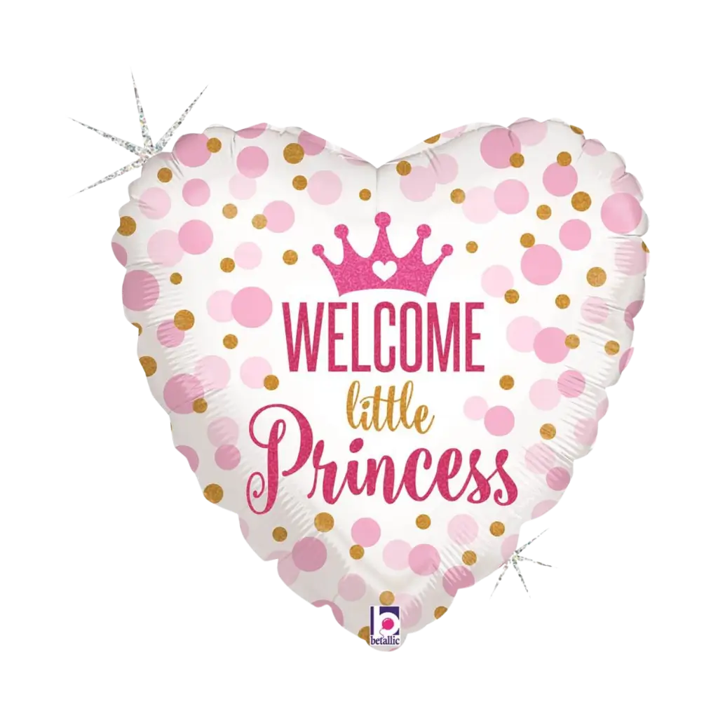 Ballon Coeur Welcome Little Princess 45cm