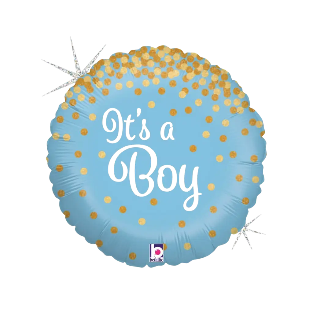 Ballon Bleu "It's a Boy" Brillant ø45cm