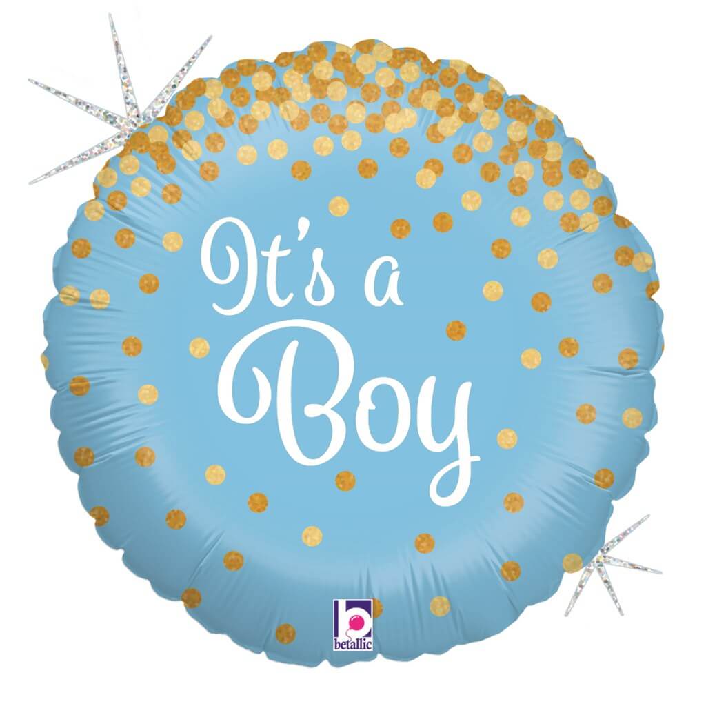 Ballon Bleu "It's a Boy" Brillant ø45cm