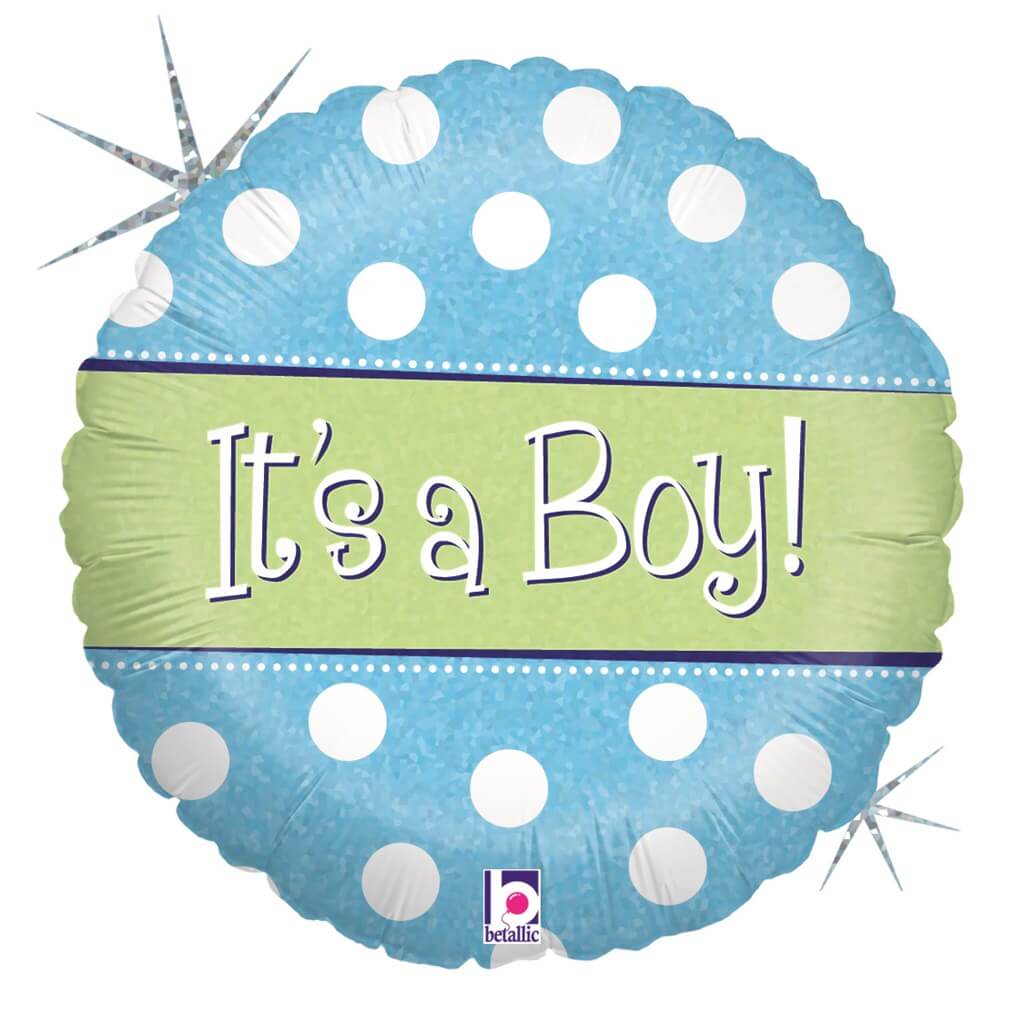Ballon à pois It's a Boy ø45cm
