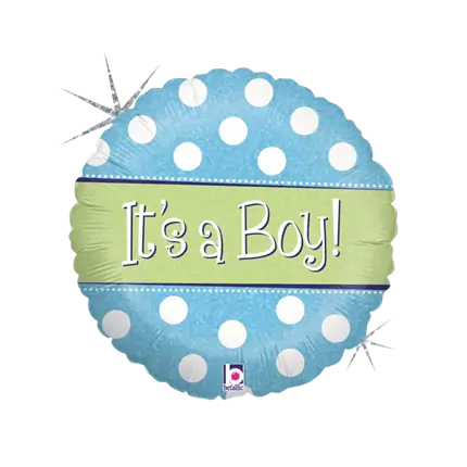 Ballon à pois It's a Boy ø45cm