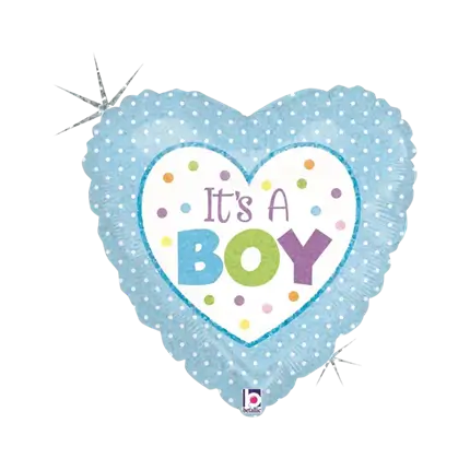 Ballon coeur bleu It's a Boy 45cm