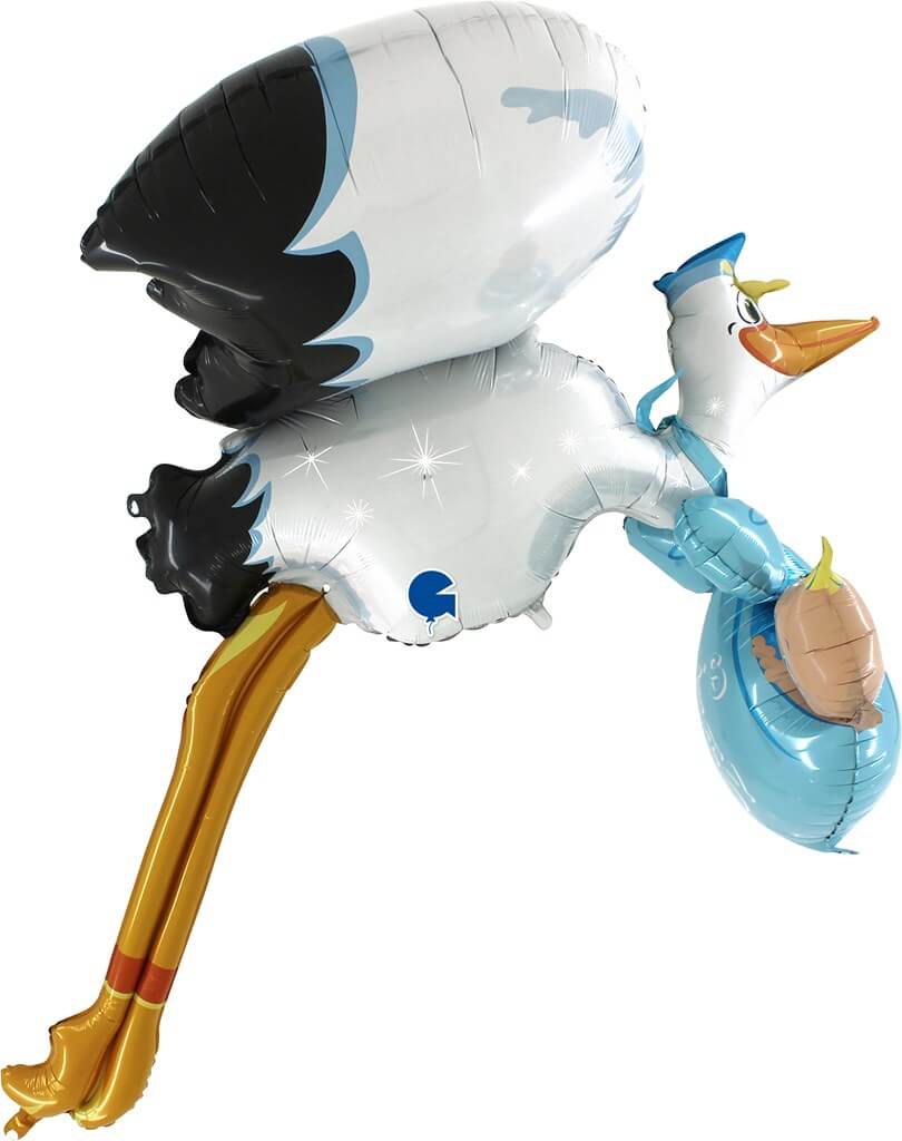Ballon géant 3D Cigogne "It's a Boy" 157cm