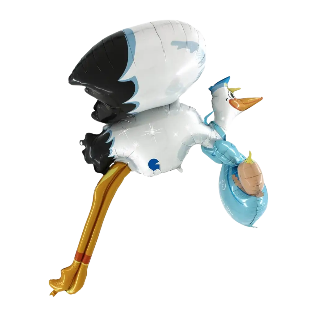 Ballon géant 3D Cigogne It&#39;s a Boy 157cm