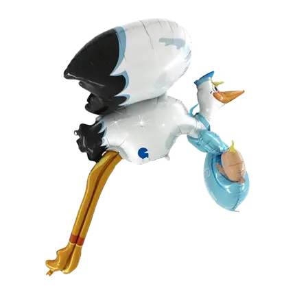 Ballon géant 3D Cigogne "It's a Boy" 157cm