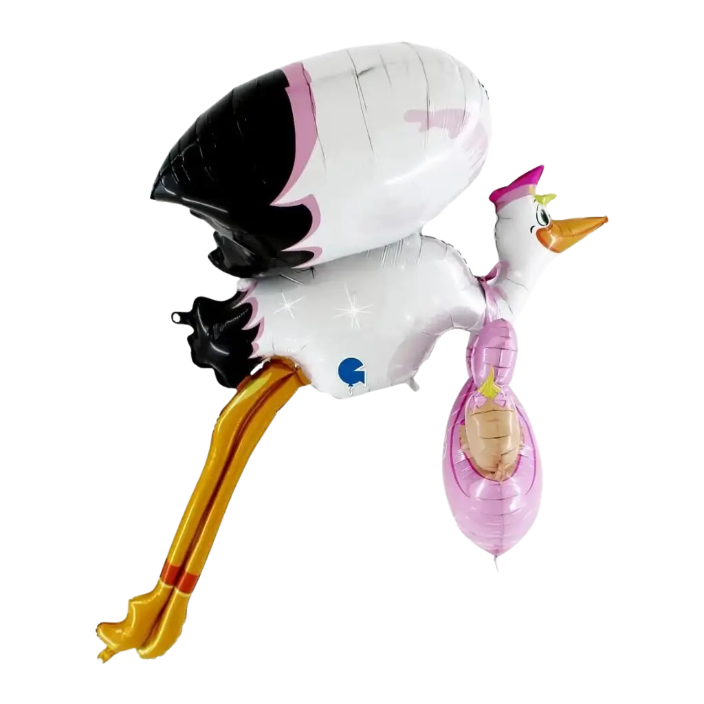 Ballon géant 3D Cigogne It&#39;s a Girl 157cm
