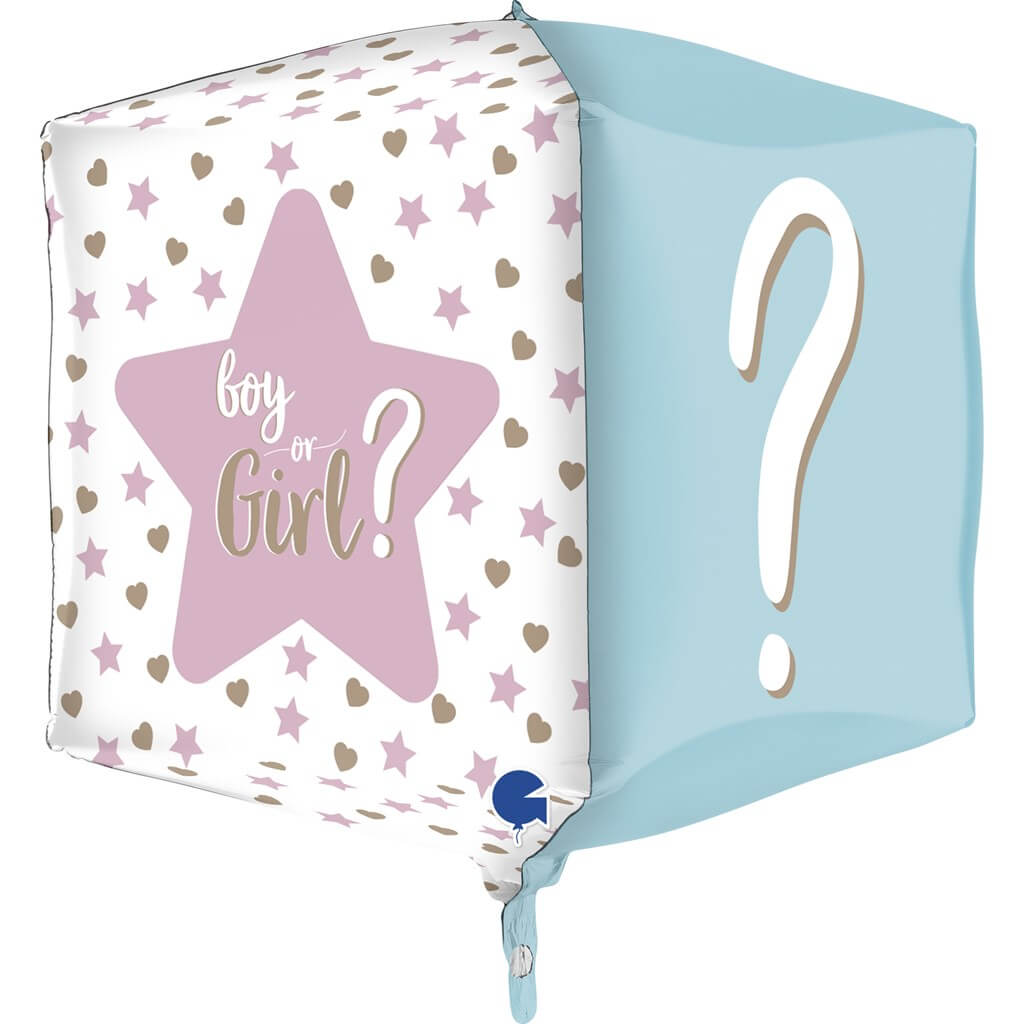 Ballon Carré Gender Reveal 4D 38cm