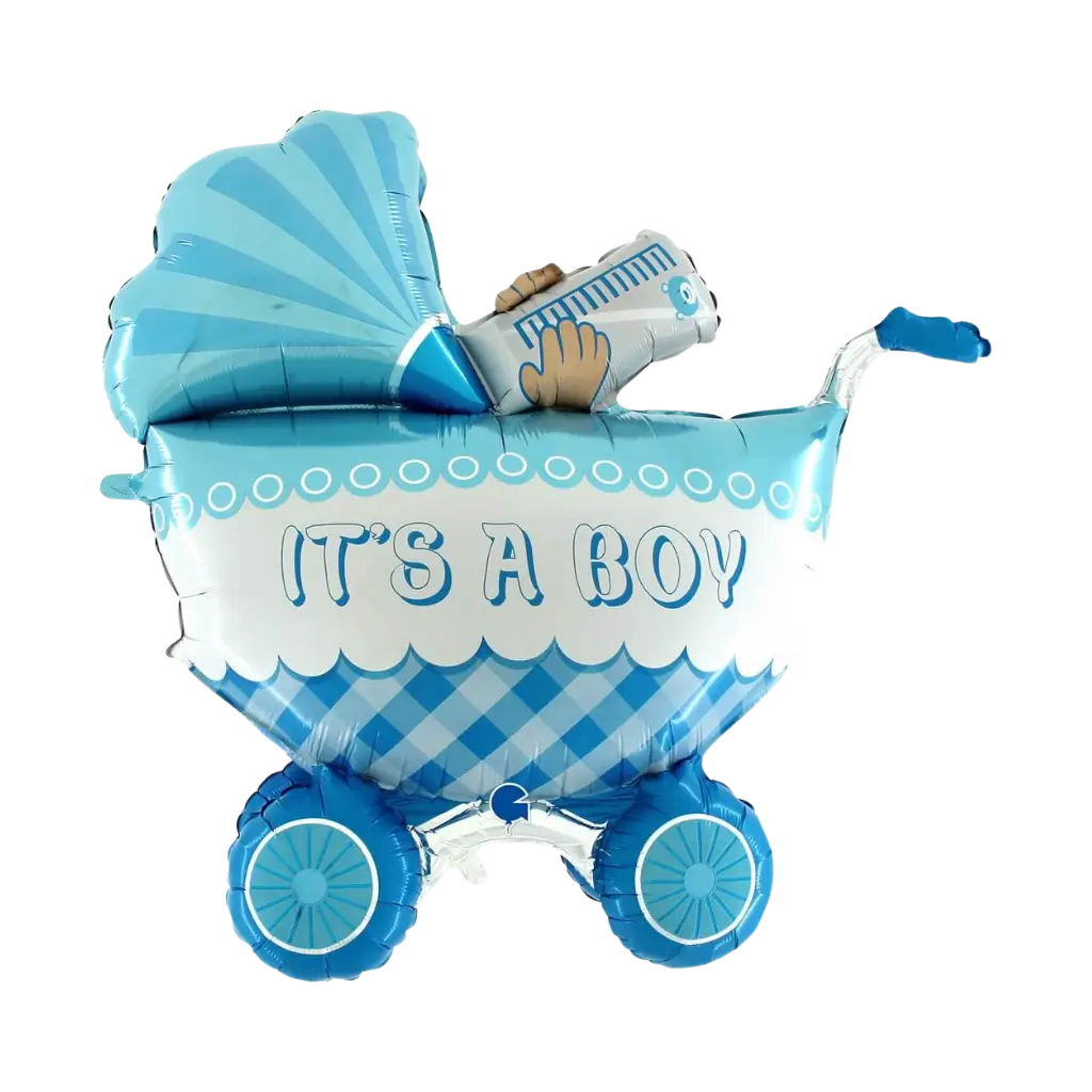 Ballon 3D Géant poussette It&#39;s A Boy 107cm
