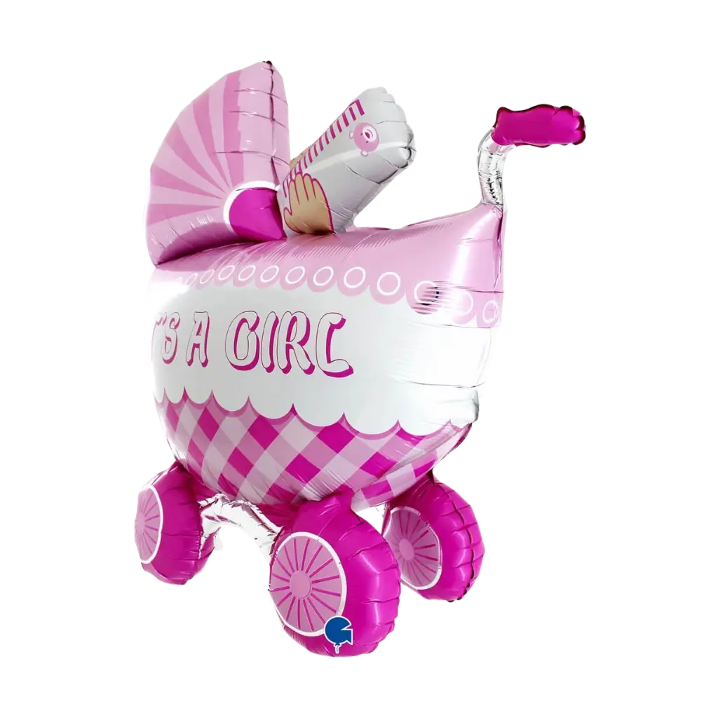 Ballon 3D Géant poussette It&#39;s a Girl 107cm