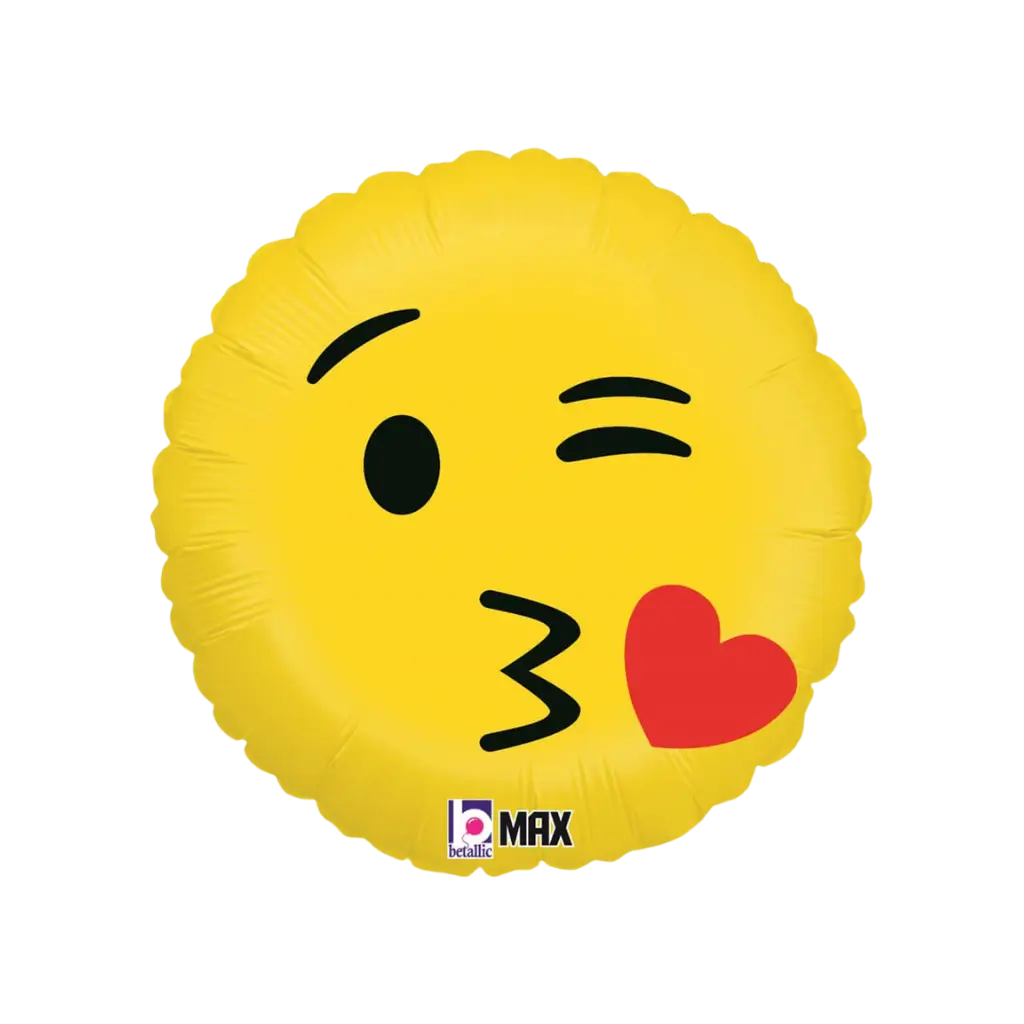 Ballon Emoji Jaune Kiss ø45cm