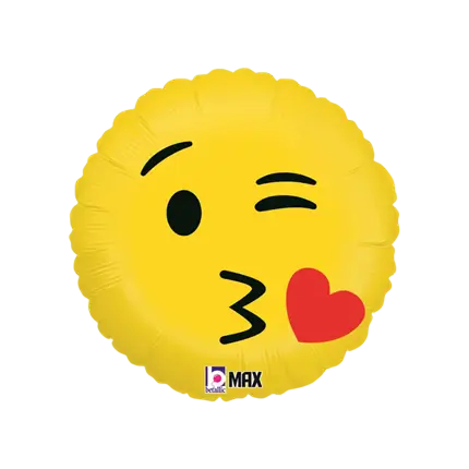 Ballon Emoji Jaune Kiss ø45cm 