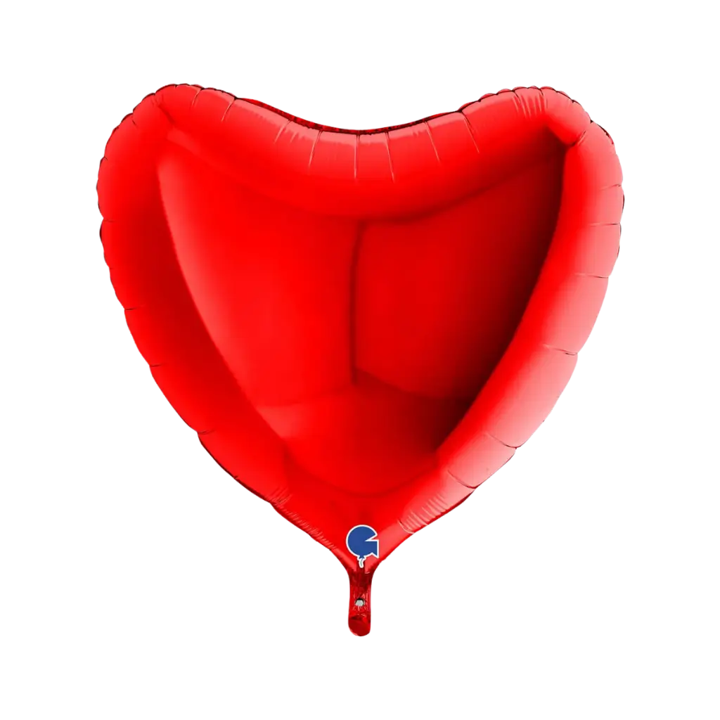 Ballon Géant Coeur Rouge Métallique 91cm