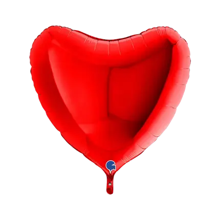 Ballon Géant Coeur Rouge Métallique 91cm