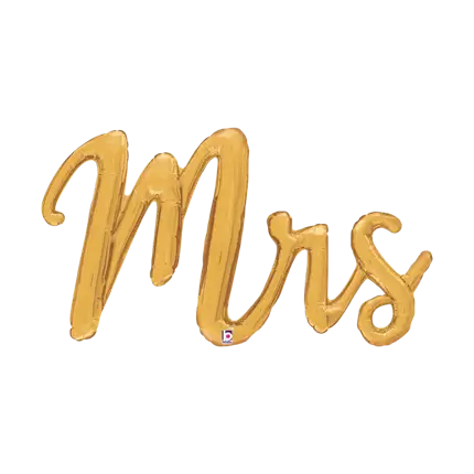 Ballon Mrs Script Or, Taille 112cm