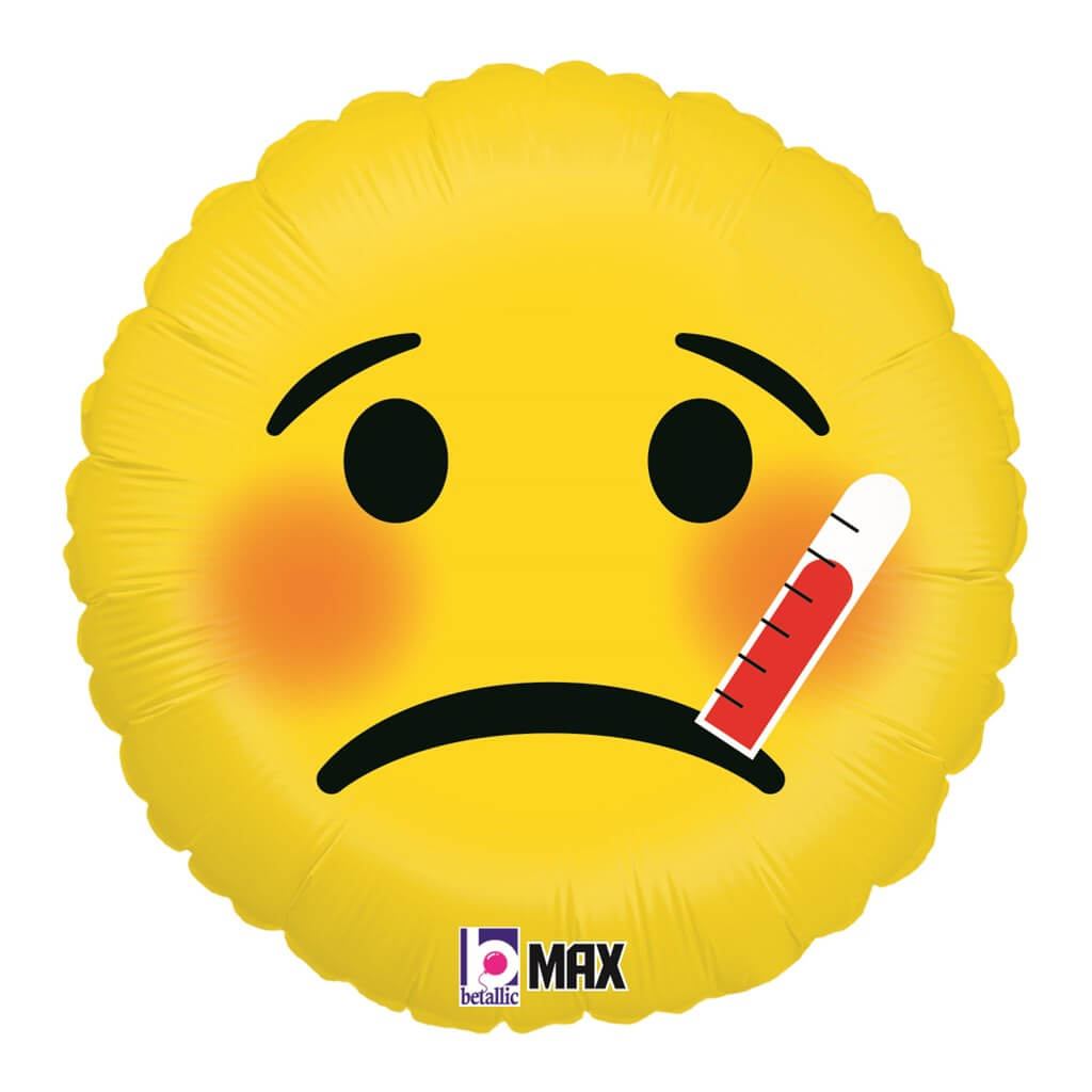 Ballon Emoji Malade ø45cm
