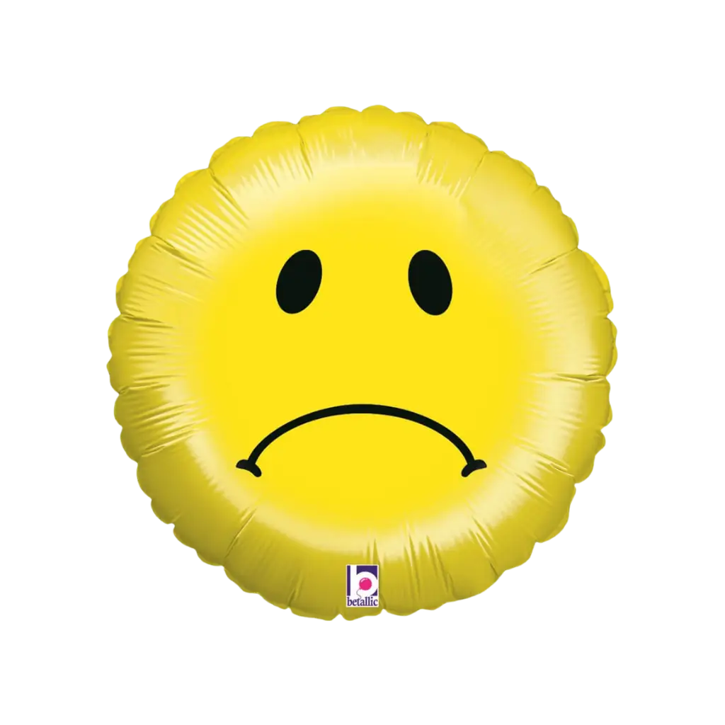 Ballon Emoji Jaune Smiley triste ø45cm