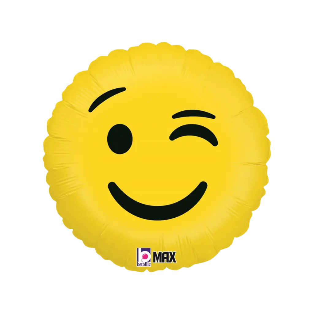 Ballon Emoji Jaune Clin d'oeil ø45cm