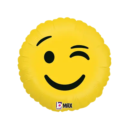 Ballon Emoji Jaune Clin d'oeil ø45cm