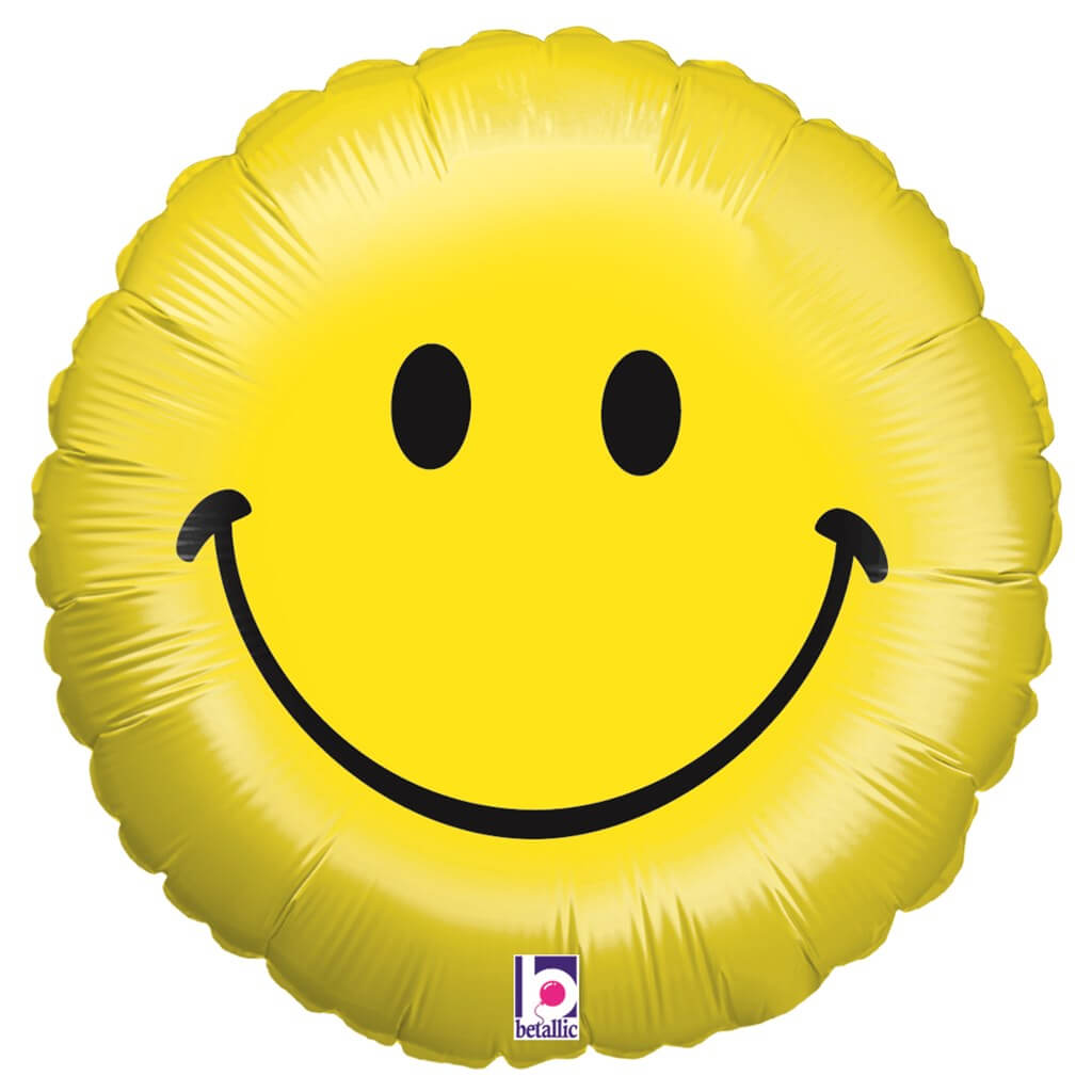 Ballon Emoji Jaune Sourire ø45cm 
