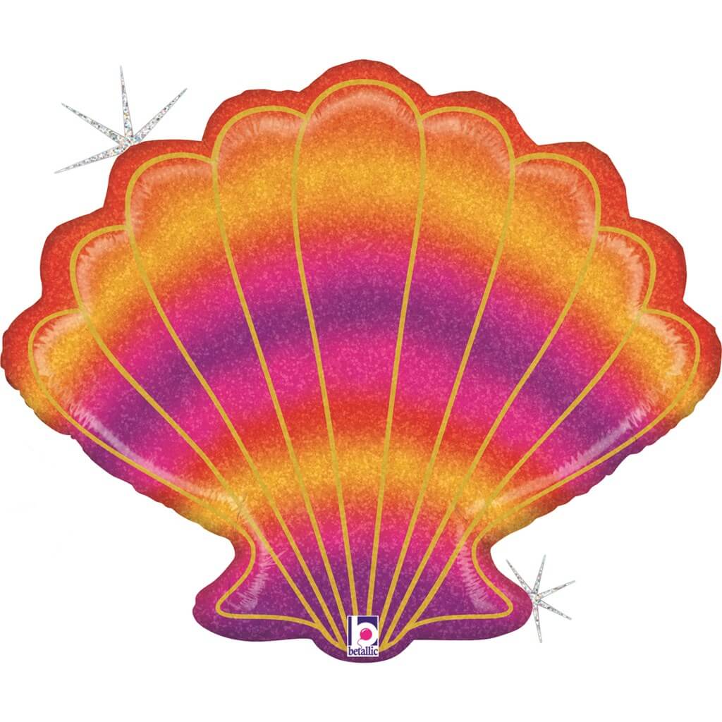 Ballon Hélium Coquillage Rainbow 76cm