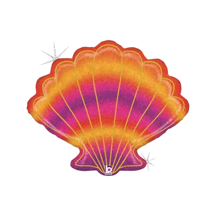 Ballon Hélium Coquillage Rainbow 76cm