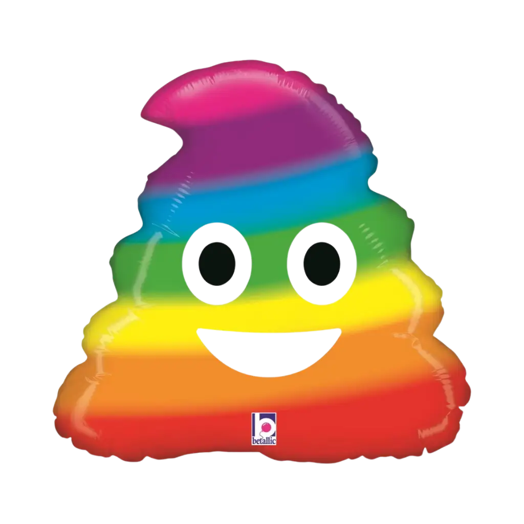 Ballon Emoji Caca Rainbow ø51cm