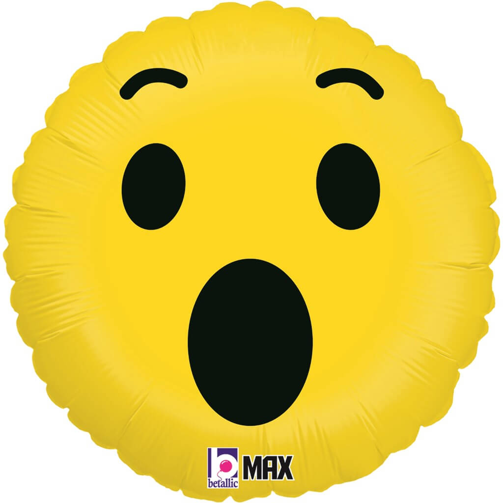 Ballon Emoji Jaune Wow ø45cm