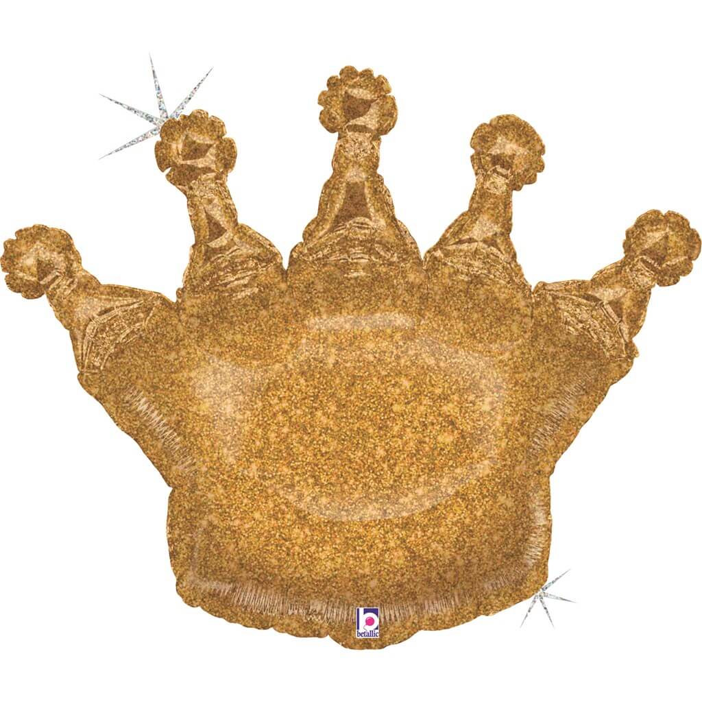 Ballon hélium Couronne Or 91cm 