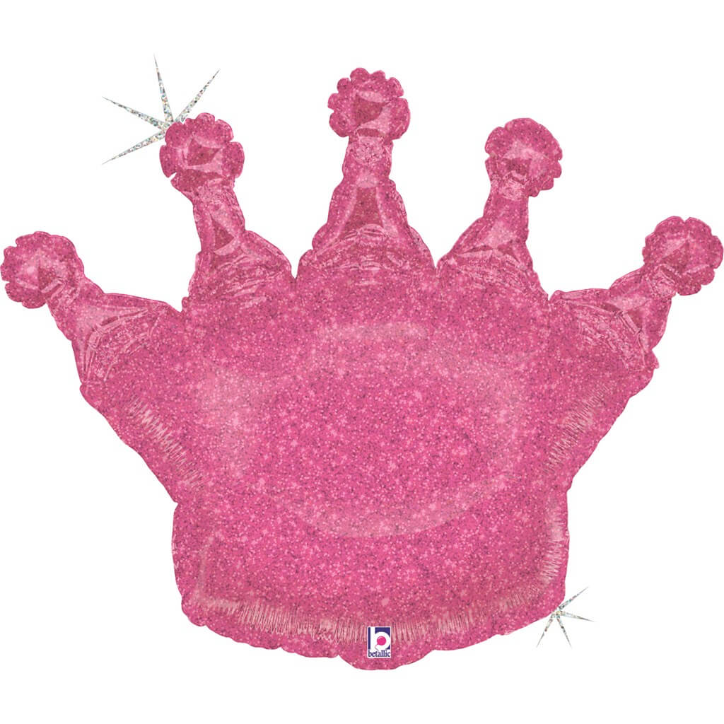 Ballon hélium Couronne Rose Brillante 91cm 