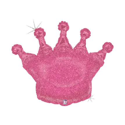Ballon hélium Couronne Rose Brillante 91cm 