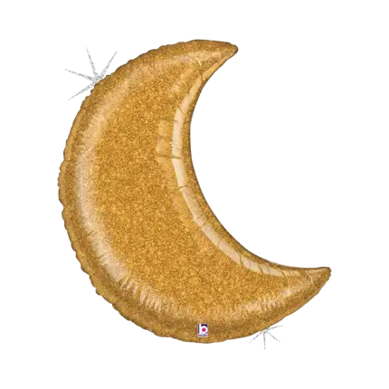 Ballon Lune Géante Or Holographique 107cm