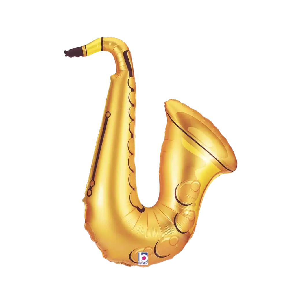 Ballon Hélium Saxophone Jaune 94cm