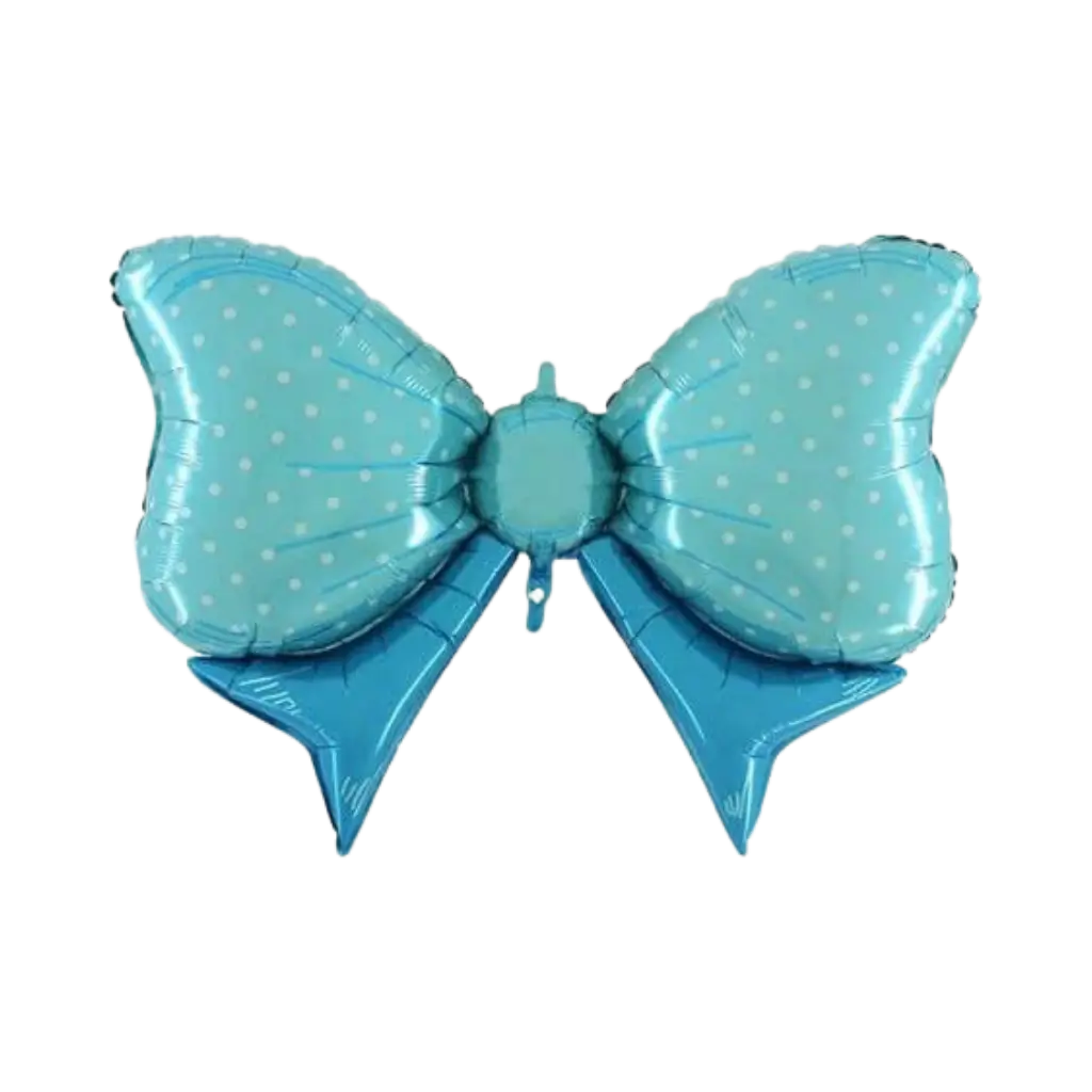 Ballon Noeud papillon à pois Bleu 109cm