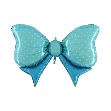 Ballon Noeud papillon à pois Bleu 109cm