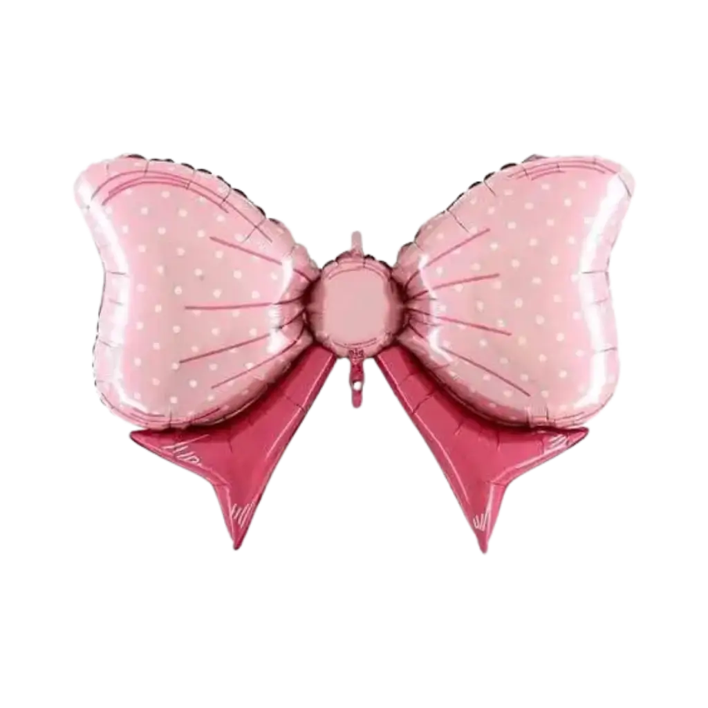 Ballon Noeud papillon à pois Rose 109cm