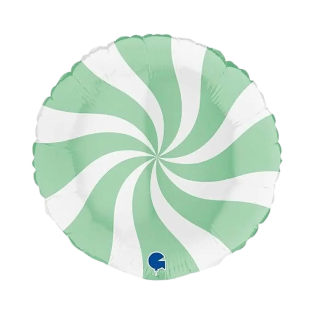 Ballon Aluminium Sucette Blanc et Vert Mat 46cm