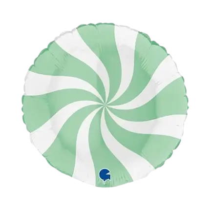 Ballon Aluminium Sucette Blanc et Vert Mat 46cm
