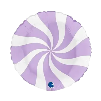 Ballon Aluminium Sucette Blanc et Violet 46cm