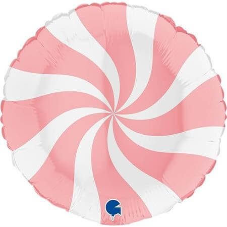 Ballon Aluminium Sucette Blanc et Rose Mat 46cm