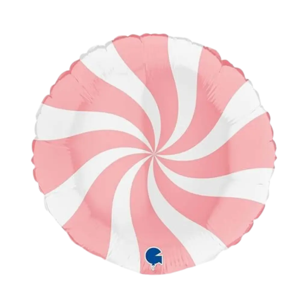 Ballon Aluminium Sucette Blanc et Rose Mat 46cm