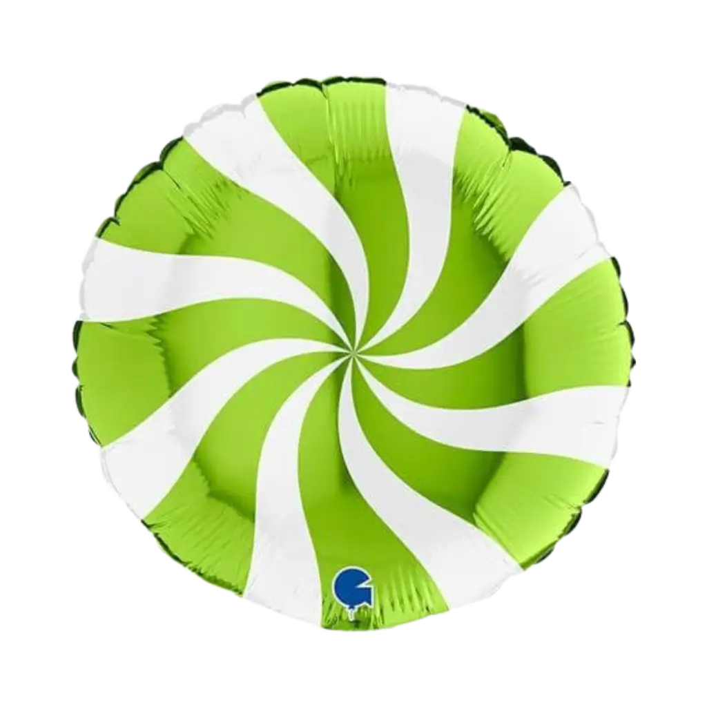 Ballon Aluminium Sucette Blanc et Vert 46cm