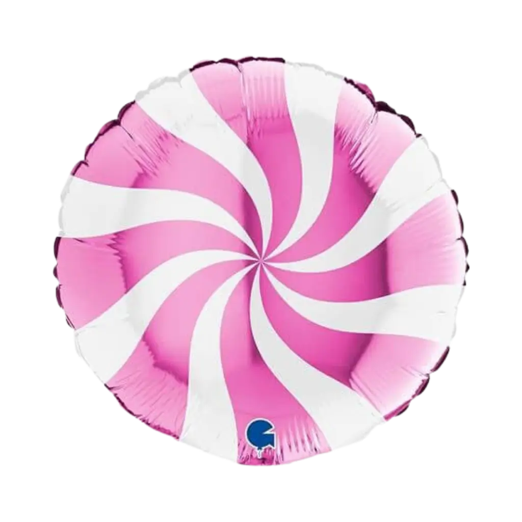 Ballon Aluminium Sucette Blanc et Rose 46cm