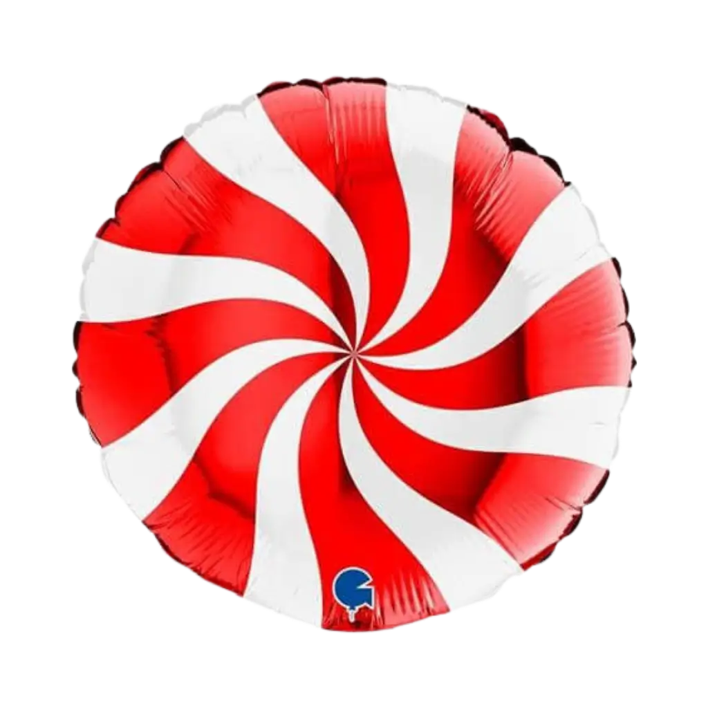 Ballon Aluminium Sucette Blanc et Rouge 46cm