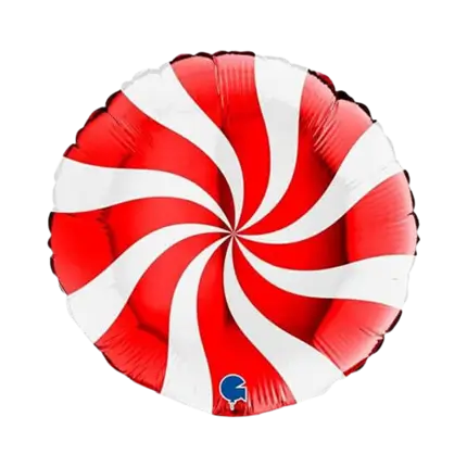Ballon Aluminium Sucette Blanc et Rouge 46cm