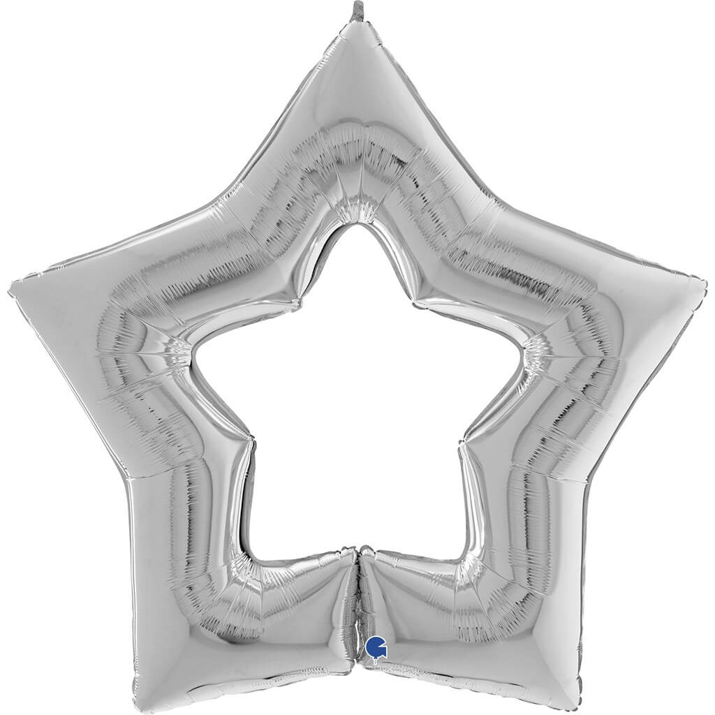 Ballon Métallique Linky Etoile Argent122cm